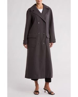 Max Studio Double Breasted Coat - Black