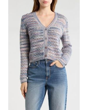 Lush Open Knit Cardigan - Gray