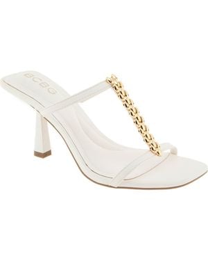 BCBGeneration Ratina Chain Trim Sandal - White