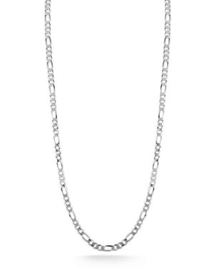 Glaze Jewelry Sterling Figaro Chain Necklace - Blue