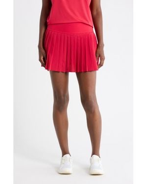 90 Degrees Lightstreme Crosscourt Pleated Active Skort - Red