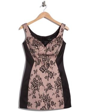 Marc Jacobs Sculpted Lace Shadow Dress - Red