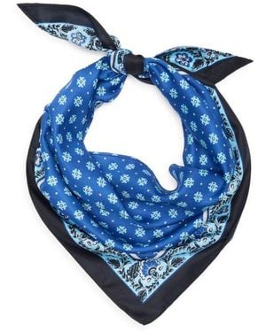 BCBGeneration Block Print Triangular Scarf - Blue