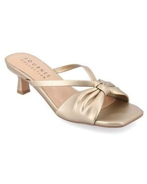 Journee Collection Starling Kitten Heel Sandal - Natural