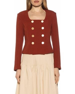 Alexia Admor Aria Scoop Neck Retro Blazer - Red