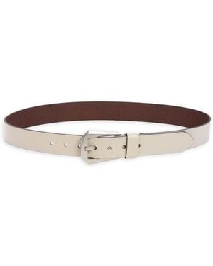 AllSaints Western Hexagonal Buckle Leather Belt - Multicolor