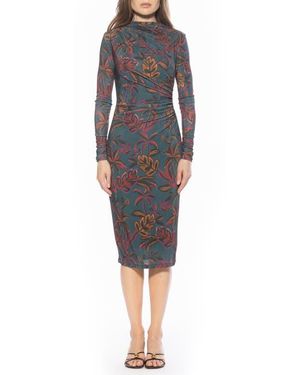 Alexia Admor Kim Bodycon Long Sleeve Midi Dress - Black