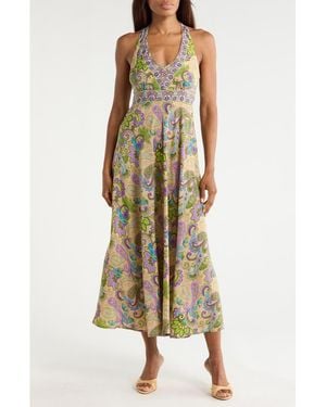 La Fiorentina Ariana Sleeveless Maxi Dress - Metallic