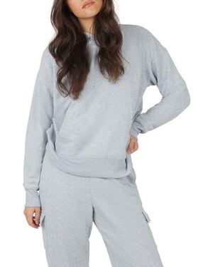 90 Degrees Brushed Terry Time Off Perfect Hoodie - Gray