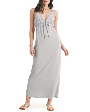 Wishlist Open Back Knit Maxi Dress - Gray