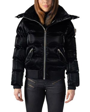 Woodpecker Woody Water Resistant Faux Fur Lined Hooded Quilted Puffer Jacket - Black