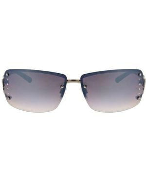 BCBGeneration 66Mm Y2K Rimless Rectangle Sunglasses - Blue