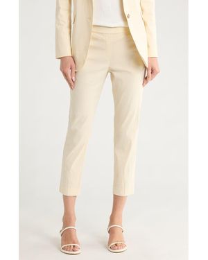 Theory Treeca Linen Blend Pull-On Pants - Natural