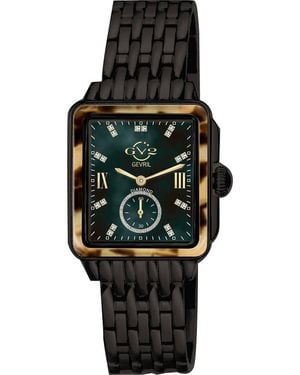 Gv2 Gevril Bari Tortoise & Diamond Watch, 37Mm - Black