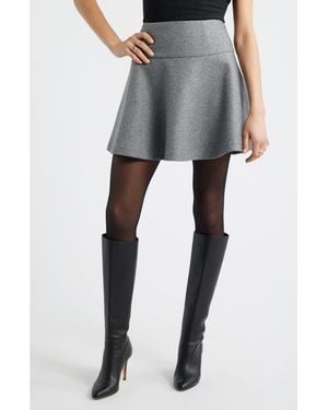 Treasure & Bond Flare Miniskirt - Gray