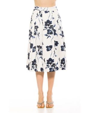 Alexia Admor Illia Pleated Midi Skirt - Multicolor