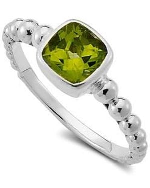 Samuel B. Square Cut Bubble Band Ring - Green