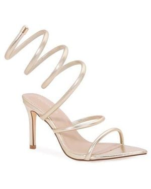 BERNESS Ankle Wrap Sandal - White