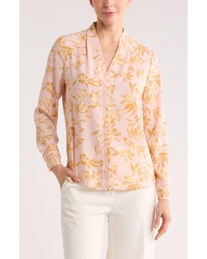 Nordstrom Rack V-Neck Long Sleeve Top - Pink