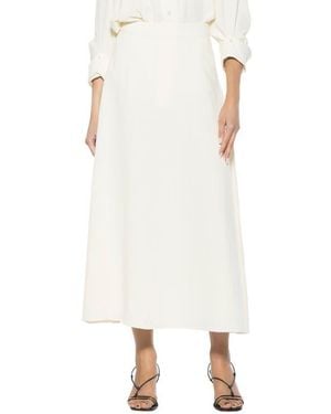 Alexia Admor Brilyn Linen Midi Skirt - White