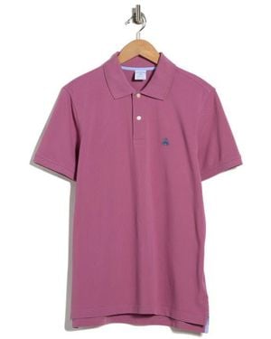 Brooks Brothers Solid Cotton Piqué Polo - Pink