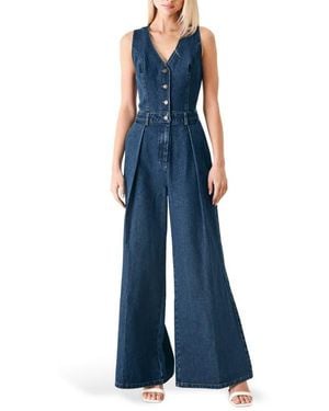 FREEMARKET Sleeveless Denim Jumpsuit - Blue