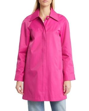 Sam Edelman Mac Water Repellent Cotton Blend Raincoat - Pink