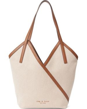 Rag & Bone Small Alix Leather Trim Canvas Carryall Tote - Natural