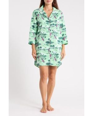 Printfresh Organic Cotton Sleep Shirt - Blue