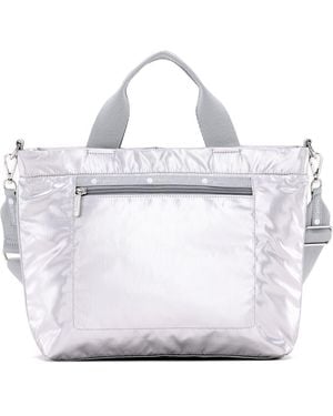 LeSportsac Small Convertible Zip Top Tote Bag - White