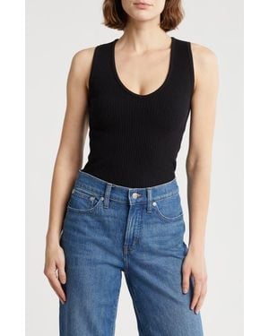 Love By Design Sandy V-Neck Sweater Tank - Blue