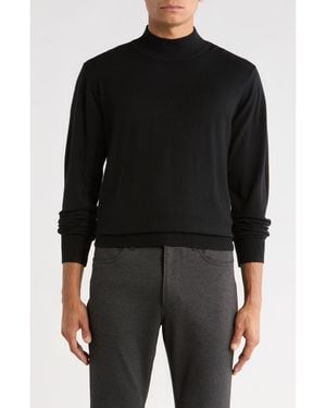 T.R. Premium Slim Fit Mock Neck Sweater - Black