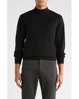 T.R. Premium Slim Fit Mock Neck Sweater - Black
