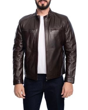 VELLAPAIS Soft Leather Jacket - Black