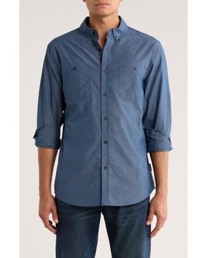 Quiksilver Smoke Valley Button Up Shirt - Blue