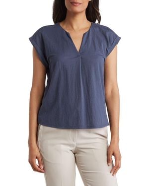 Bobeau Dolman Sleeve Piqué T-Shirt - Blue