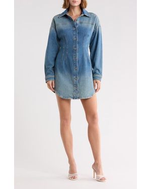 GOOD AMERICAN Shaped Denim Dress - Blue