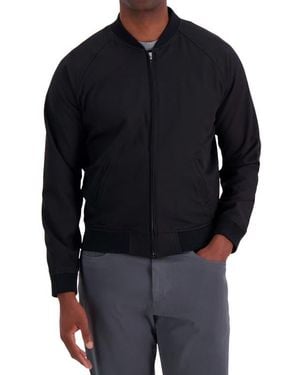 Haggar Stretch Gabardine Bomber Jacket - Blue