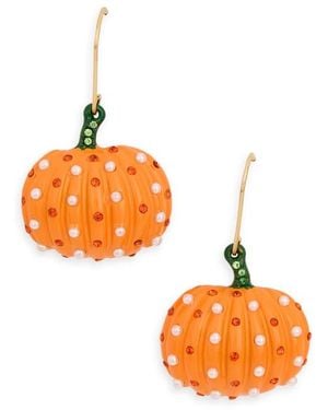 Leith Pumpkin Drop Earrings - Orange