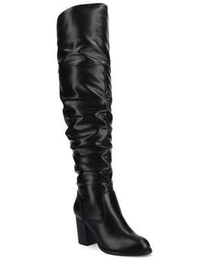Journee Collection Journee Kaison Ruched Tall Boot - Black
