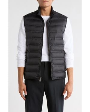 Hart Schaffner Marx Water Resistant Channel Quilted Puffer Vest - Black