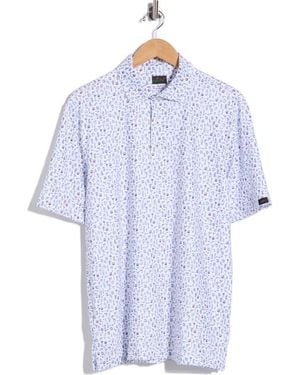 Greg Norman Americana Drinks Knit Polo - Blue