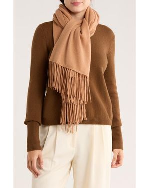 Portolano Solid Cashmere Wrap - Brown