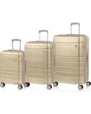CHAMPS Linen Ii 3-Piece Hardside Luggage Set - Metallic