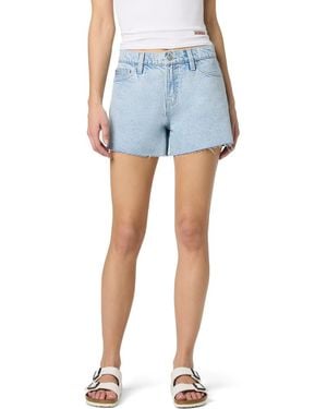 Hudson Jeans Gracie Raw Hem Denim Shorts - Blue
