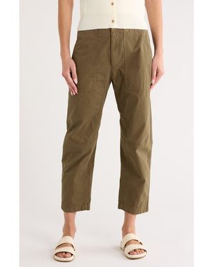 Rag & Bone Leyton Crop Cotton Work Pants - Green