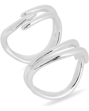 Leith Set Of 2 Assorted Stacked Rings - Metallic