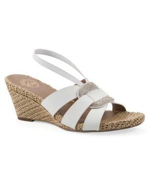 White Mountain Atavi Wedge Espadrille Sandal - White