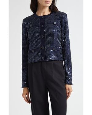 Ramy Brook Anna Sequin Jacket - Blue
