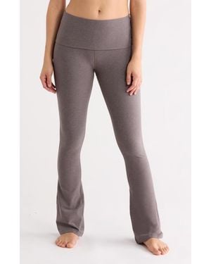 Beyond Yoga Space Dye Foldover Pants - Gray